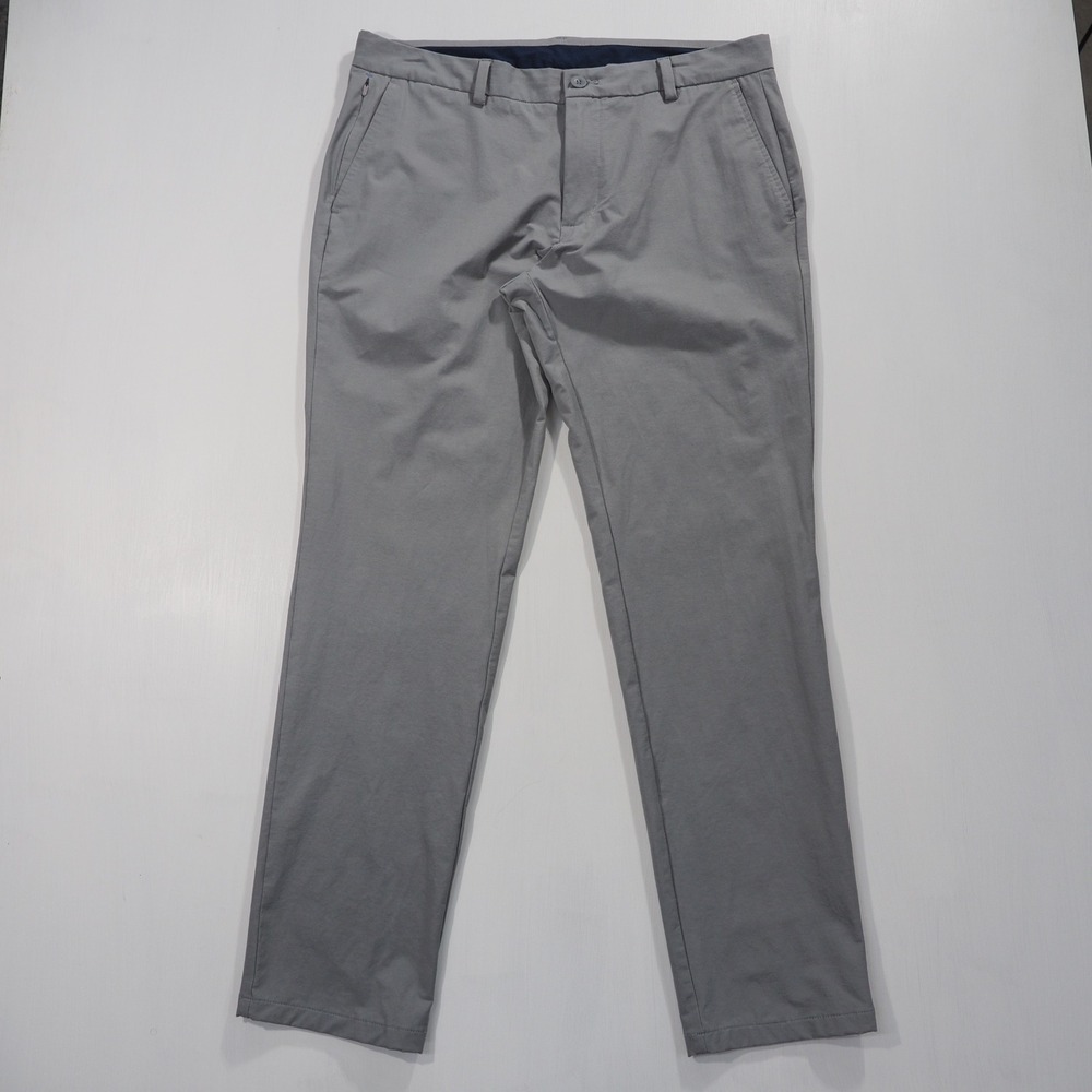 Vineyard Vines On The Go Pant Mens 35x32 Gray Performance Stretch Golf Chino